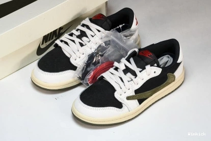 OG AIR 1 PS 'OLIVE' (Kids!) JORDAN TRAVIS X DZ5909-106 SCOTT LOW 1026